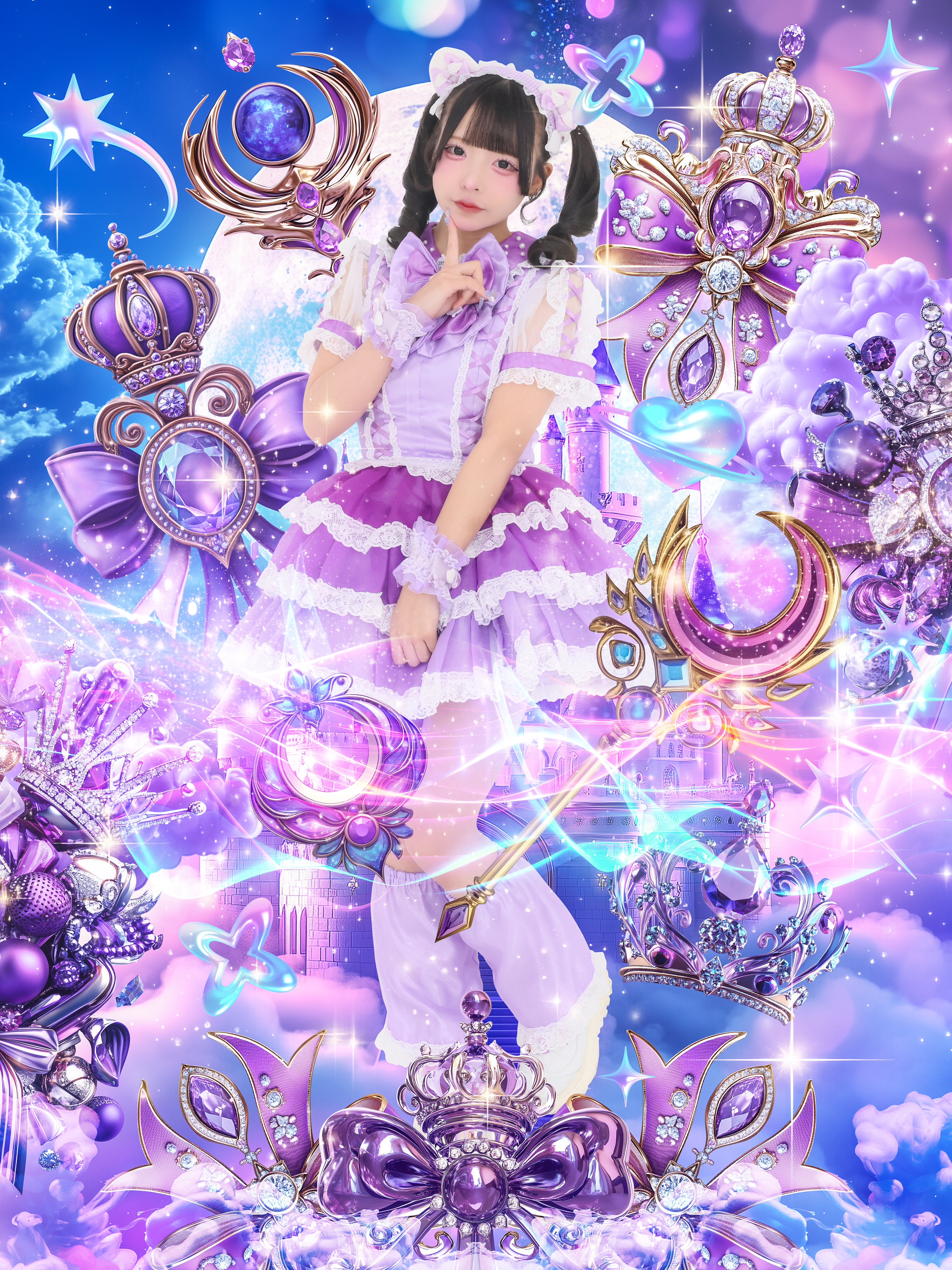 Yofukashi Twintail - Poster